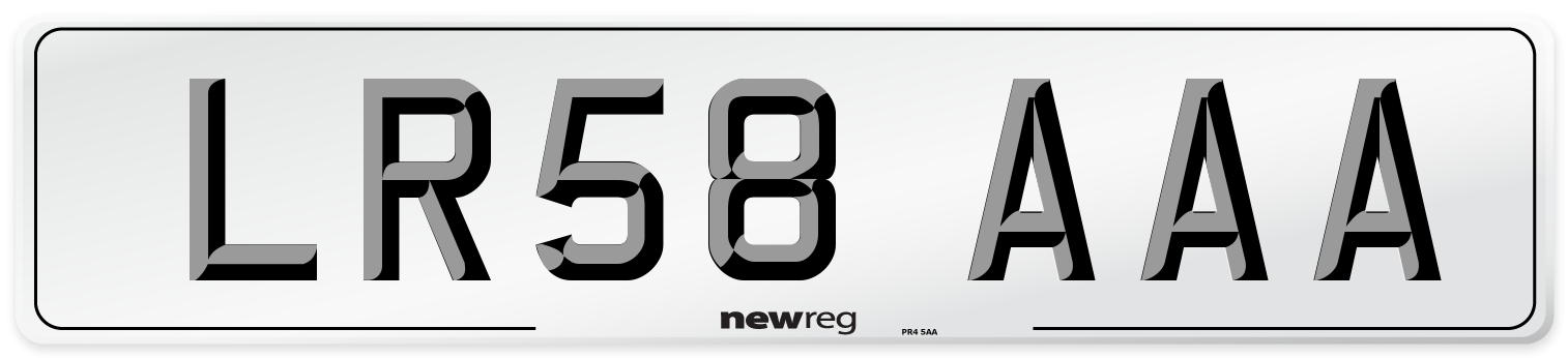 LR58 AAA Number Plate from New Reg